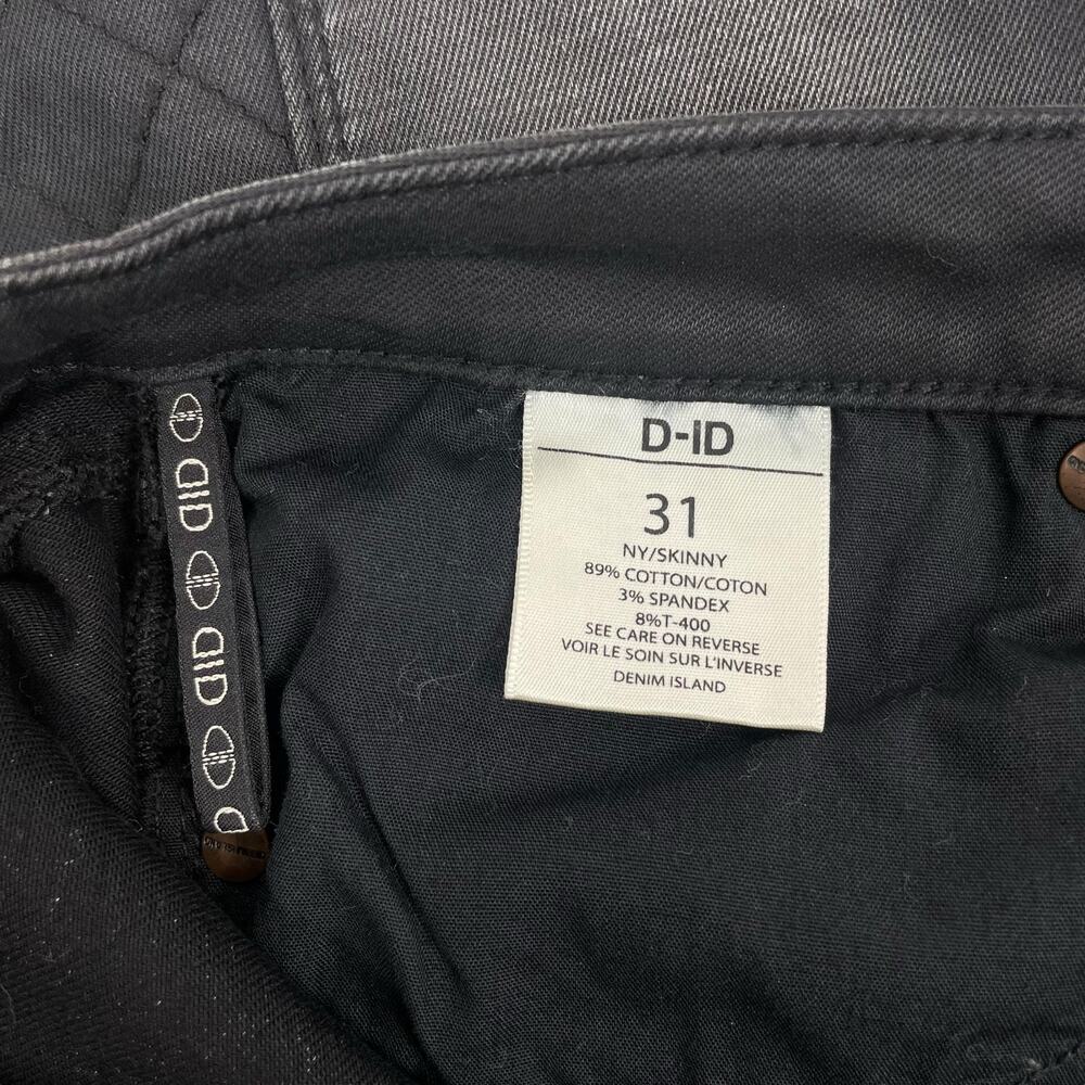 D-ID Revolve Quilted Side Striped Skinny Jeans Black Wash Size 31 - Picture 11 of 11